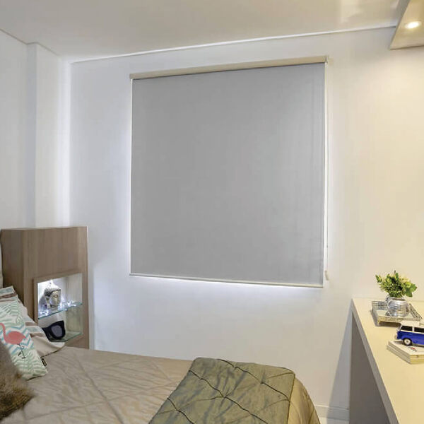 Persiana Rolo Blackout Pinpoint Cinza - 2,00m X 1,20m