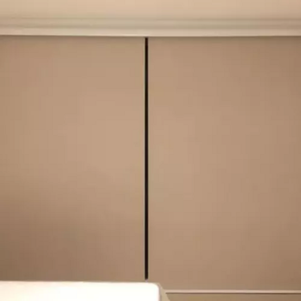 Persiana Rolô Blackout Poliéster Sem Luz Bege 1,60x1,40