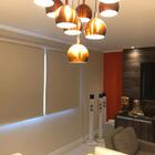 Persiana Rolô Blackout Poliéster Sem Luz Creme 1,20 L X 1,20 A