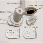 Persiana Rolô Creme - 1,35 Larg X3,00 Alt - Translucida, Cort