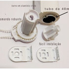 Persiana Rolô Creme - 1,90 Larg X 2,40 Alt - Translucida, Cor