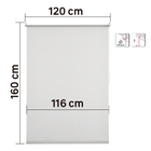 Persiana Rolô Decorativa Mara Poliéster Branca 1,20x1,60m Inspire