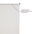 Persiana Rolô Decorativa Visio Poliéster Branca 1,20x1,60m Inspire