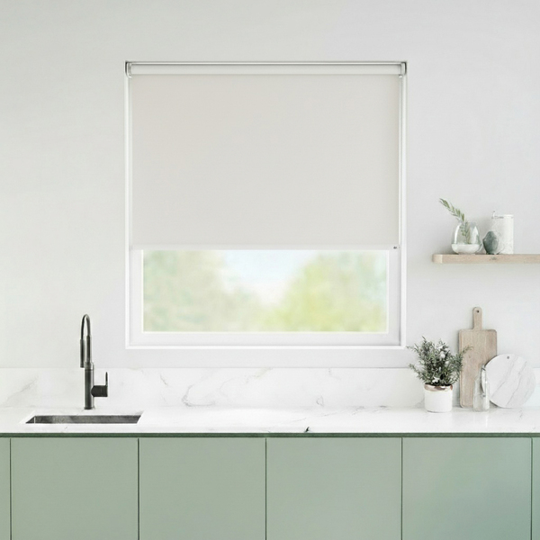 Persiana Rolô Decorativa Visio Poliéster Branca 1,60x1,60m Inspire