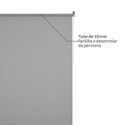 Persiana Rolô Decorativa Visio Poliéster Cinza 1,60x1,60m Inspire