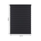 Persiana Rolô Double Vision Total Black Tecido Preta 1,60x1,20m Topflex