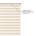 Persiana Rolô Double Vision Dual Poliéster Bege 1,80x2,20m Inspire