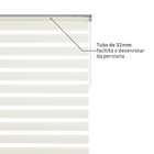 Persiana Rolô Double Vision Dual Poliéster Branca 1,6x2,20m Inspire