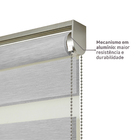 Persiana Rolô Double Vision Dual Poliéster Cinza 1,60x1,60m Inspire