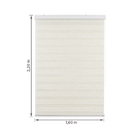 Persiana Rolô Double Vision Sunny Linho Bege 1,60x2,20m Topflex