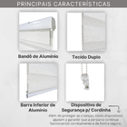 Persiana Rolo Double Vision Zebra 100larg X 220alt Linho (com