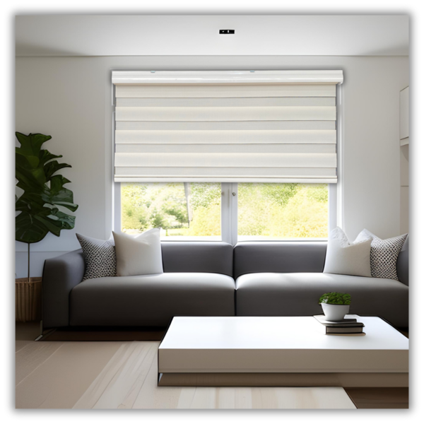 Persiana Rolo Double Vision Zebra Bege 120 (l) X 160 (a) Cort