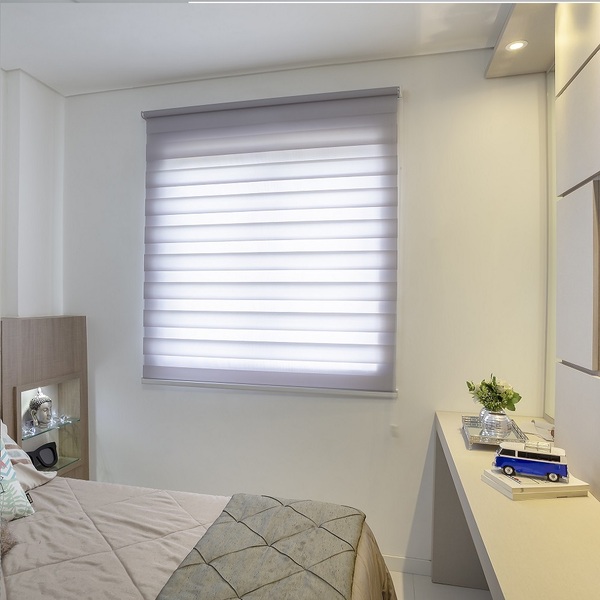 Persiana Rolo Dupla (1,80Lar x 1,80Alt) Double Vision Cinza