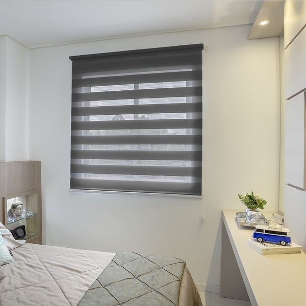 Persiana Rolo Dupla (1,80Lar x 2,00Alt.) Double Vision Preto