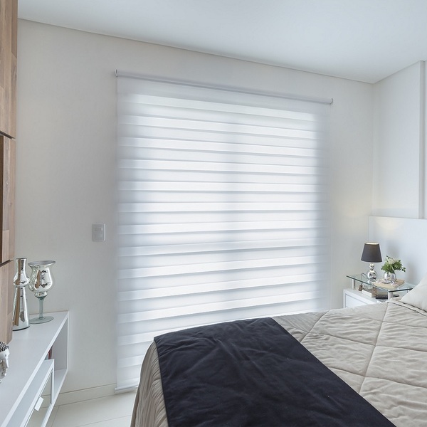 Persiana Rolo Dupla (2,20Lar x 1,50Alt) Double Vision Branco