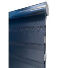 Persiana Rolo Duplo Tecido Zebra Bandô Total Preta 160 (l) X