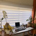 Persiana Rolo Duplo Tecido Zebra Branca 160 (l) X 220 (a) Dou