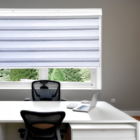 Persiana Rolo Duplo Tecido Zebra Branca 180 (l) X 220 (a) Dou