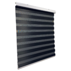 Persiana Rolo Duplo Tecido Zebra Preta 160 (l) X 160 (a) Doub