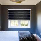 Persiana Rolo Duplo Tecido Zebra Preta 160 (l) X 160 (a) Doub