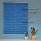 Persiana Rolo Plissada Basic Textura 1,40 X 1,60 Azul Celeste