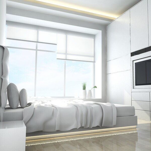 Persiana Rolô Poliéster Branco Solar 2,2x1,8m Evolux