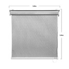 Persiana Rolô Poliéster Cinza Solar 1,6x1,6m Proteção UV Belchior
