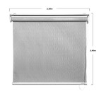 Persiana Rolô Poliéster Cinza Solar 2,4x2,2m Proteção UV Belchior