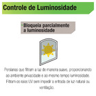 Persiana Rolô Screen Solar Branca 1,00x2,20m