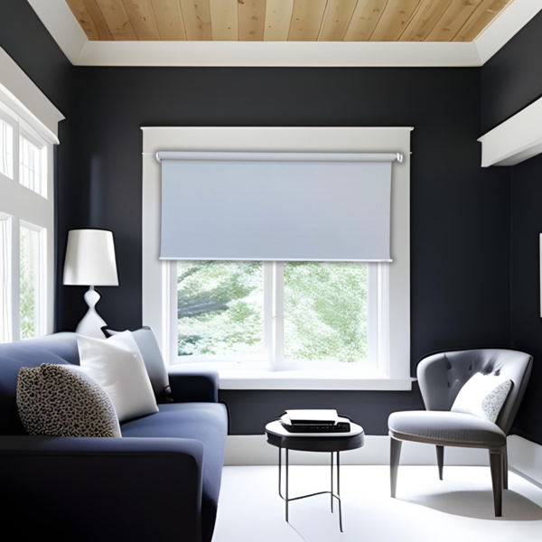 Persiana Rolo Tecido Tela Solar Cinza 160 (l) X 160 (a) Cm Sc