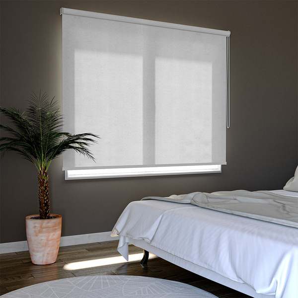 Persiana Rolô Tela Solar 3% Poliéster Branca 1,60x1,60m Belchior