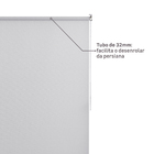 Persiana Rolô Tela Solar Sloop PVC Cinza 1,60x1,60m Inspire
