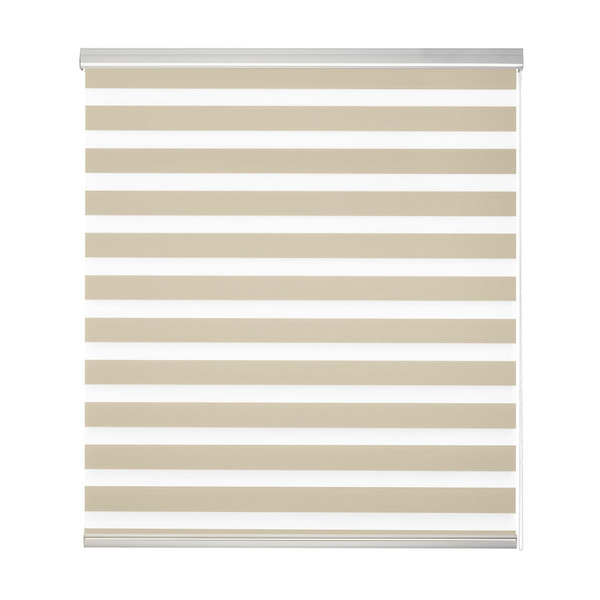 Persiana Rolo Zebra Bando 1,00 X 1,60 Double Vision Bege Mesc