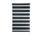 Persiana Rolô Zebra Dupla 1,20m x 1,60m Preta Sala Quarto Coz