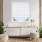 Persiana Rolô Zebra Dupla 1,40m X 1,60m Branca Sala Quarto Co