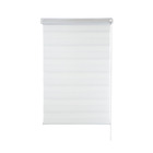 Persiana Rolô Zebra Dupla 1,40m X 1,60m Branca Sala Quarto Co