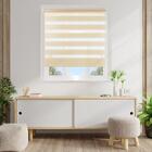 Persiana Rolô Zebra Dupla 1,40m x 1,60m Linho Sala Quarto Coz