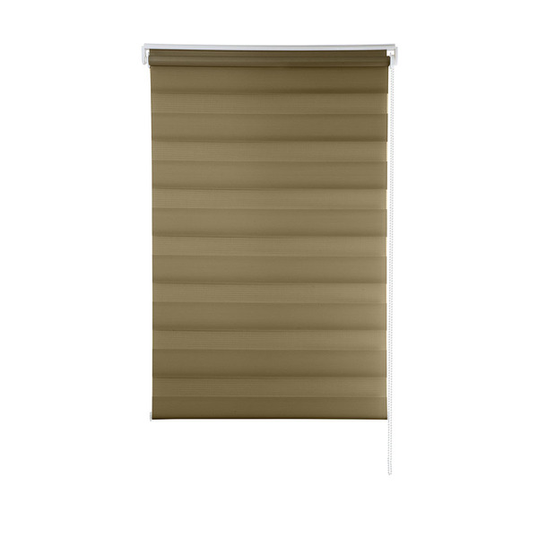 Persiana Rolô Zebra Dupla 1,60m X 1,60m Caramelo