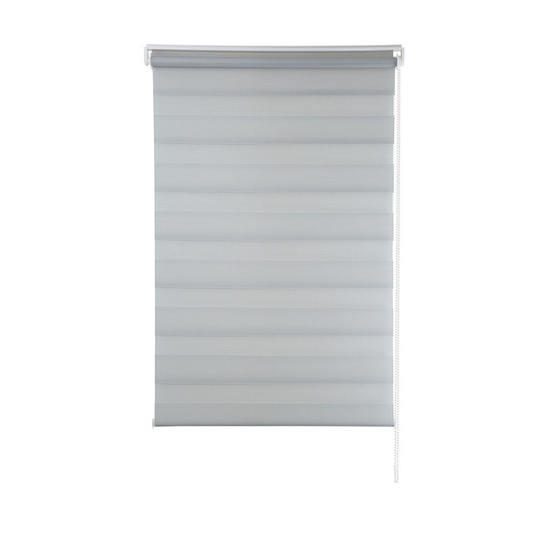 Persiana Rolô Zebra Dupla 1,60m X 1,60m Cinza