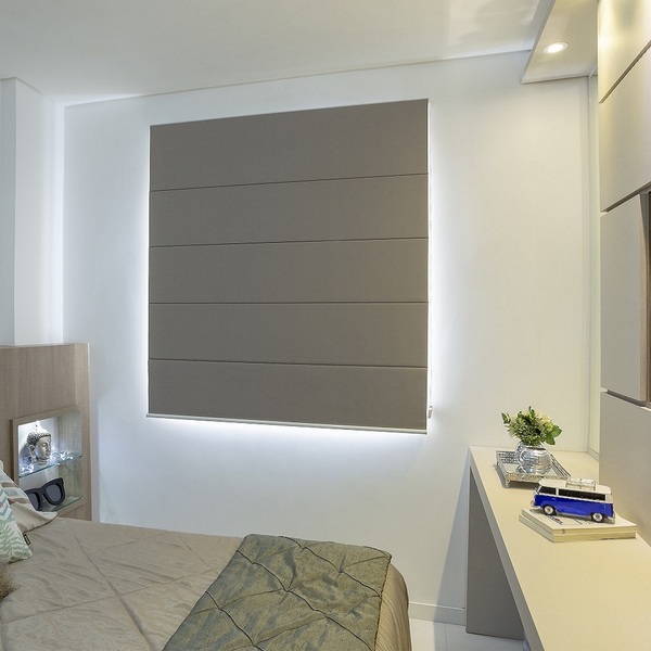 Persiana Romana (1,40Larg. x 2,25Alt.) Tecido Blackout Bronze