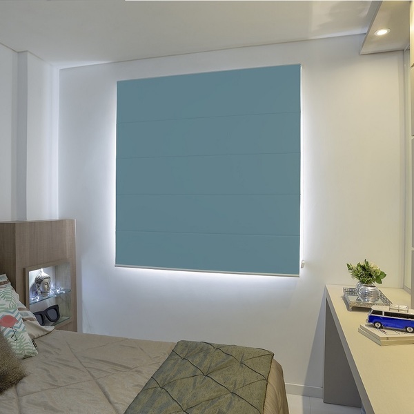 Persiana Romana (1,55larg. X 1,50alt.) Blackout Azul- Vogaflex