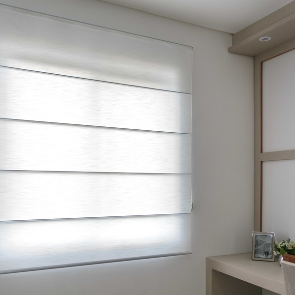 Persiana Romana (2,00Lar. x 1,50Alt.) Tecido Translucido Bran