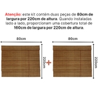 Persiana Romana Bambu Block 160larg X 220alt Natural (2 Peças