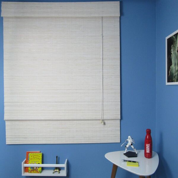 Persiana Romana Bambu Block 180larg X 160alt Branca