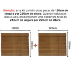 Persiana Romana Bambu Block 240larg X 220alt Natural