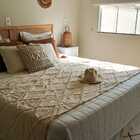 Persiana Romana Bege Linho - 0,80m Larg X 0,80m Alt - Tecido