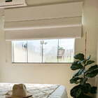 Persiana Romana Bege Linho - 1,99m Larg X 1,19m Alt - Tecido