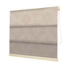 Persiana Romana Marrom - 1,40m Larg X 1,63m Alt - Tecido Blac