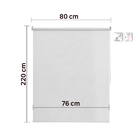 Persiana Tela Solar Rolô PVC Branco Sloop 2,2x0,8m Inspire