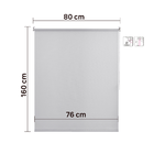 Persiana Tela Solar Rolô PVC Cinza Sloop 1,6x0,8m Inspire